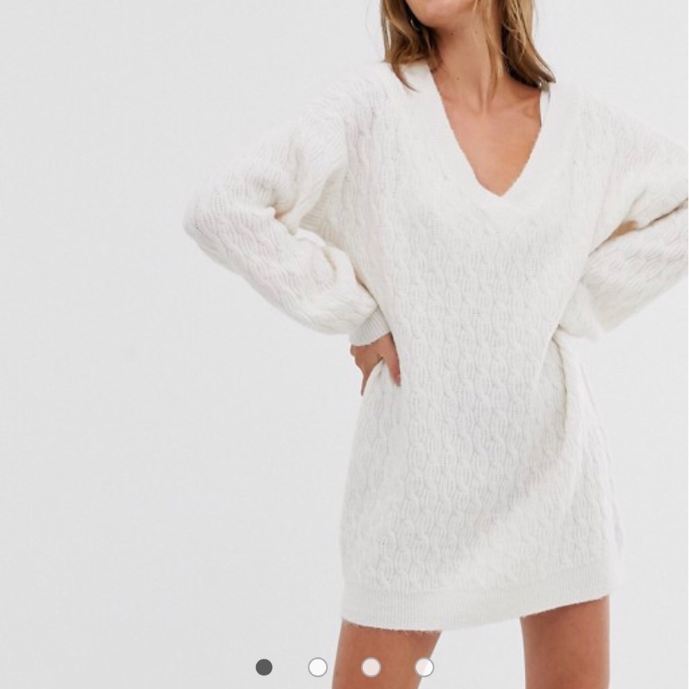 ASOS cream jumper dress